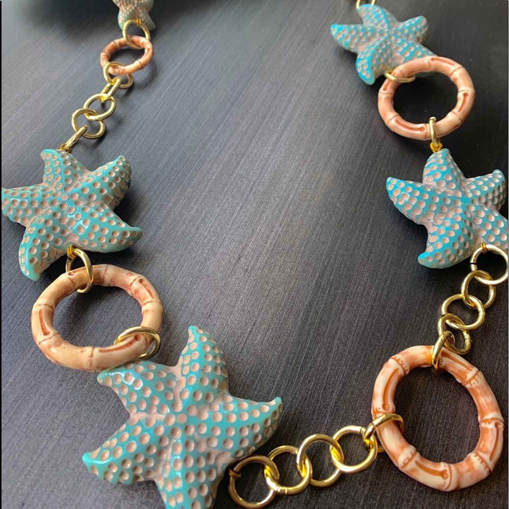 Starfish Summer Statement Necklace Adjustable - image 8